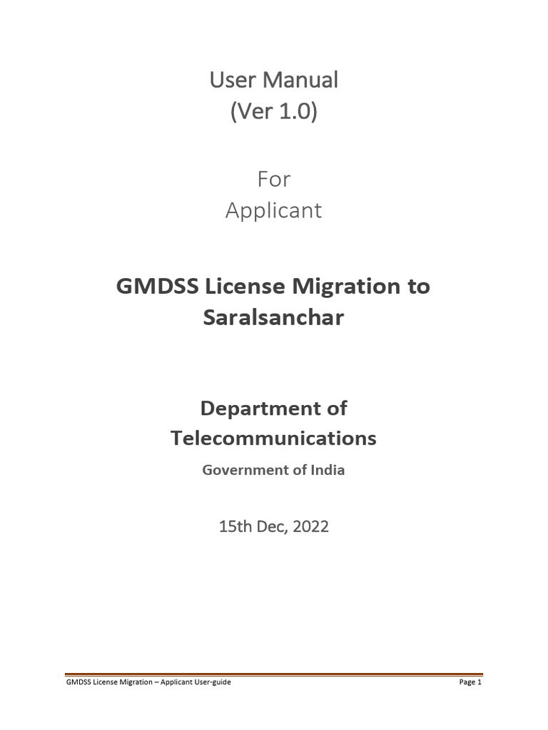 GMDSS License Migration Guide | PDF