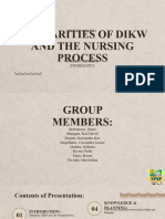 Group 3 Similarities of DIKW and Nursing Process