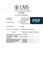 LAB - 1 - ANALYTICAL - CHEMISTRY - Docx Sample