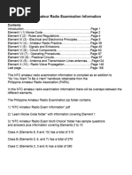 NTC Amateur Radio Exam Information  