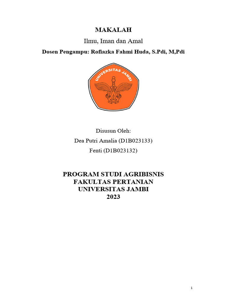 Integrasi Iman, Ilmu, dan Amal dalam Islam | PDF | Agama & Spiritualitas