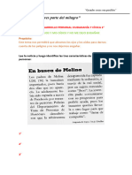 "Tú Eres Parte Del Milagro": Desarrollo Personal Ciudadanía Y Cívica 2°