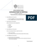Introduction To Shipping: May 2023 Examination Session Tuesday 16 May 2023 - Morning