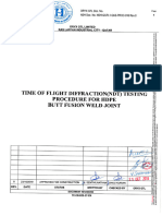 NSH-QGTL1-QAS-PROC-016 Rev.00 Time of Flight Diffraction (NDT) Testing Procedure For HDPE Butt Fusion Weld Joint