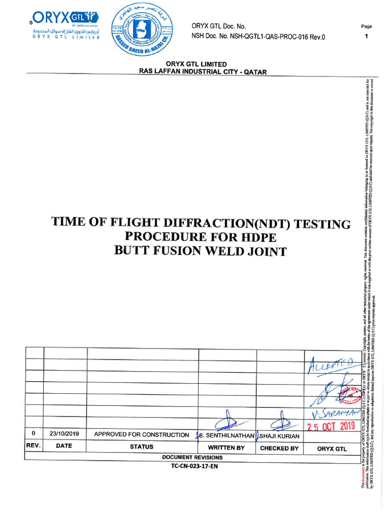 Time Of Flight Diffraction