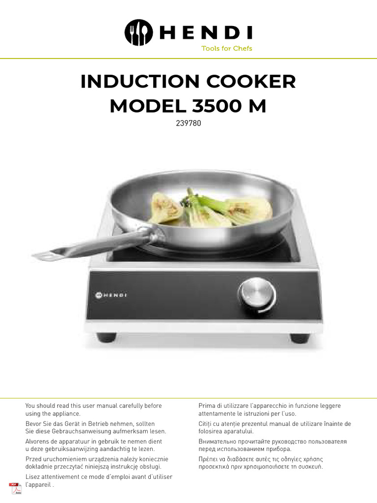 Induction Cooker, 3500 M PDF Ac Power Plugs And Sockets Cookware