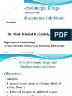 Anti-Cholinergic Drugs and Cholinesterase Inhibitors