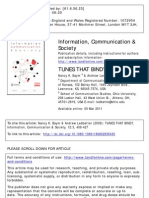 Information, Communication & Society: To Cite This Article: Nancy K. Baym & Andrew Ledbetter (2009) : TUNES THAT BIND?