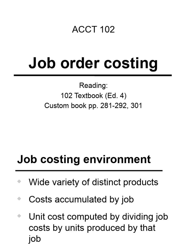 Job Order Costing and Examples | PDF | Cost Of Goods Sold | Inventory