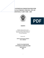 Analisis Efisiensi Subsektor Industri Tekstil Dan Produk Tekstil (TPT) Di Indonesia Tahun 2001 - 2005