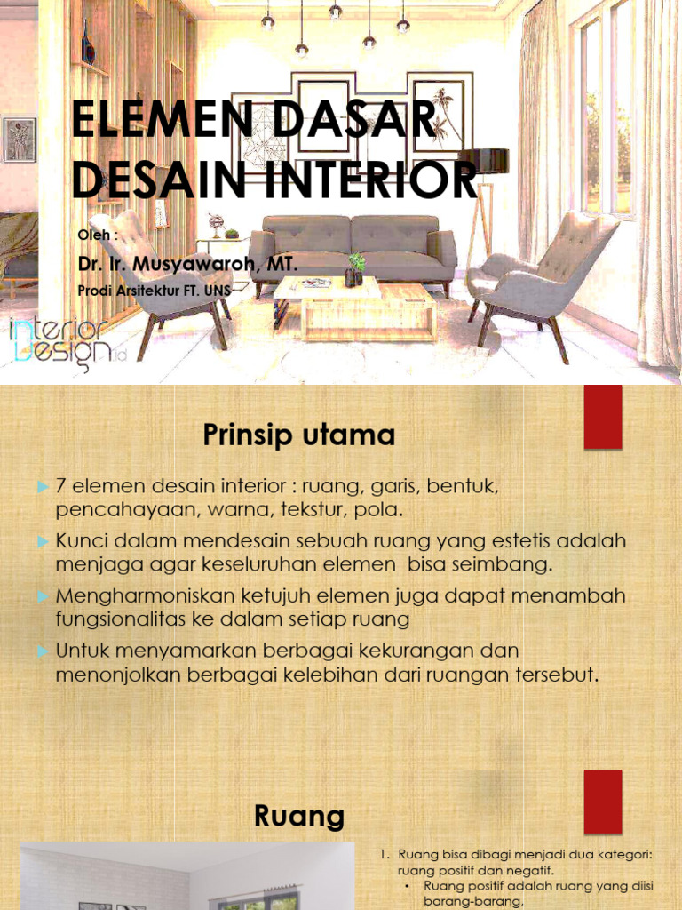 Elemen Dasar Desain Interior | PDF
