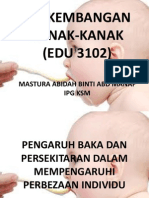 Pengaruh Baka Dan Persekitaran Dalam Setiap Individu