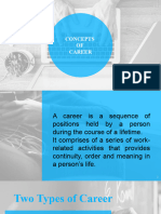 Concepts of Career Development