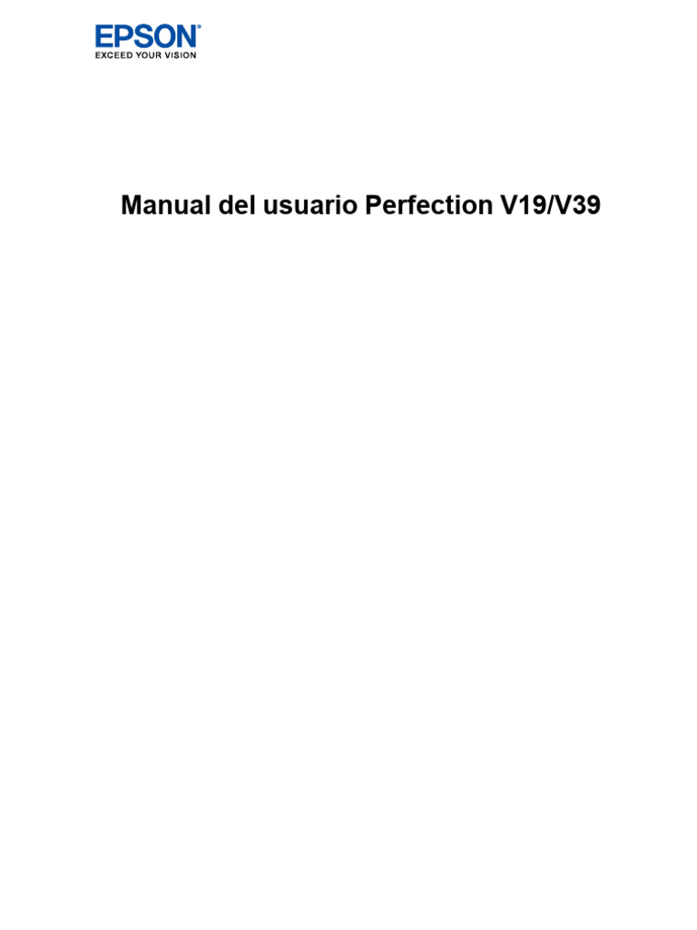 Epson Perfection V19 V39 PDF Escáner de imagen Ventana