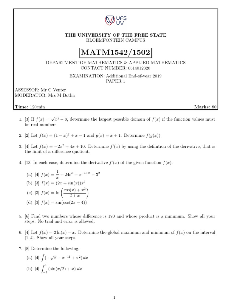 Matm 154219 Ex 2 Download Free PDF Beam (Structure) Bending