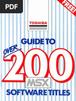 Toshiba Guide To Over 200 MSX Games