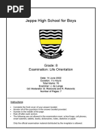 GR 8 LO June - July Exam - MEMO 2022