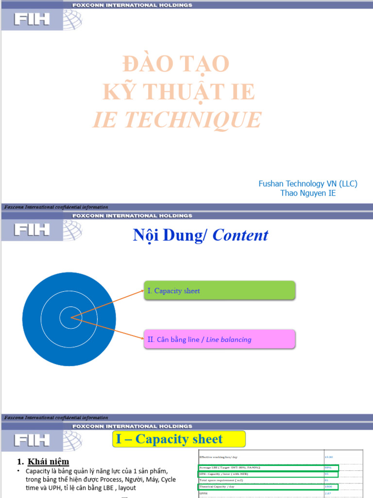 Capacity Sheet & Line Balance Document | PDF