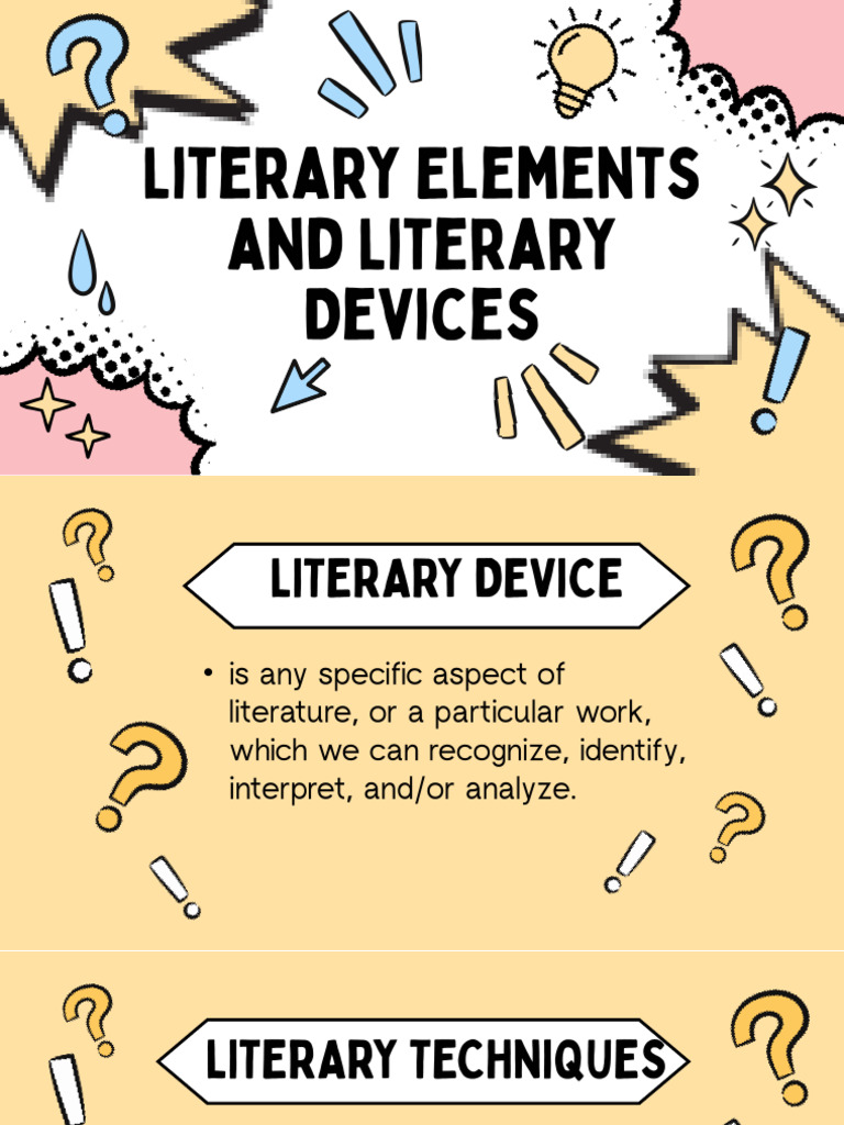 Literary Device PDF Narration