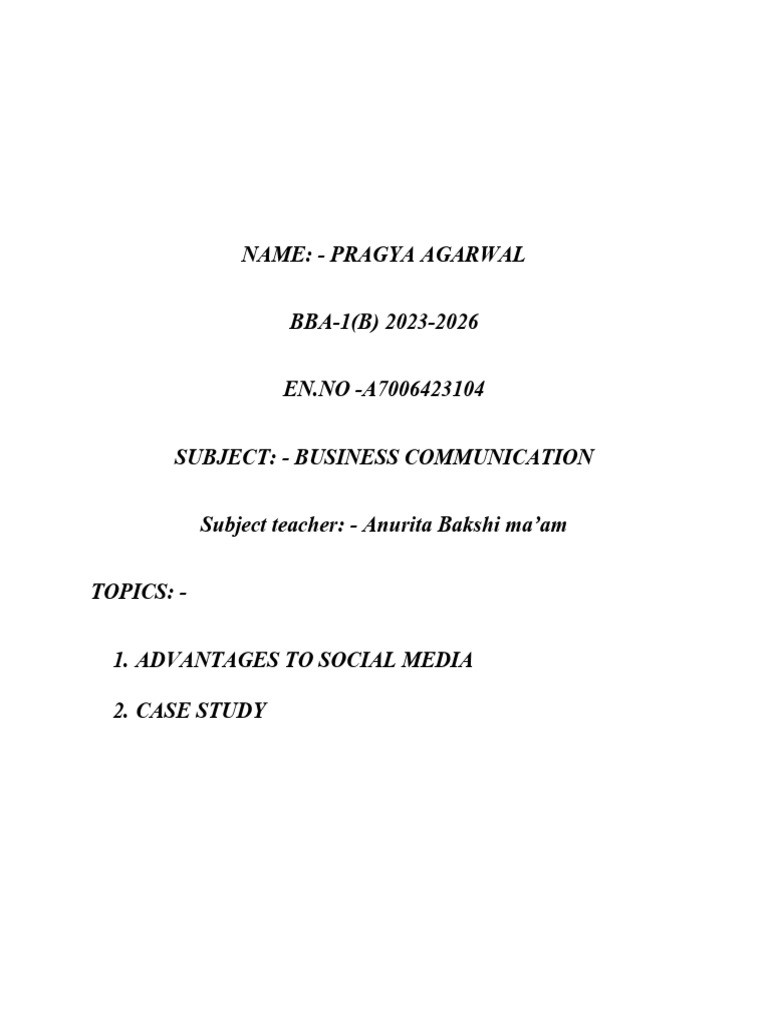 10 Advantages of Social Media | PDF