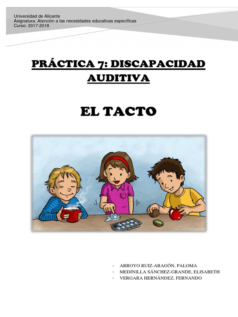Práctica 7 - Discapacidad Auditiva | PDF | Piel | Ciencia cognitiva