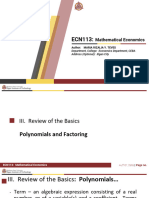 Lecture Presentation - Polynomials and Factoring