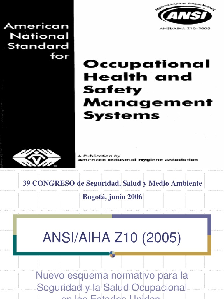 ANSI-Z10.soporte | PDF | Bienestar | Medicina