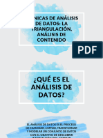 Técnicas de Análisis de Datos La Triangulación, Análisis de Contenido - Presentation