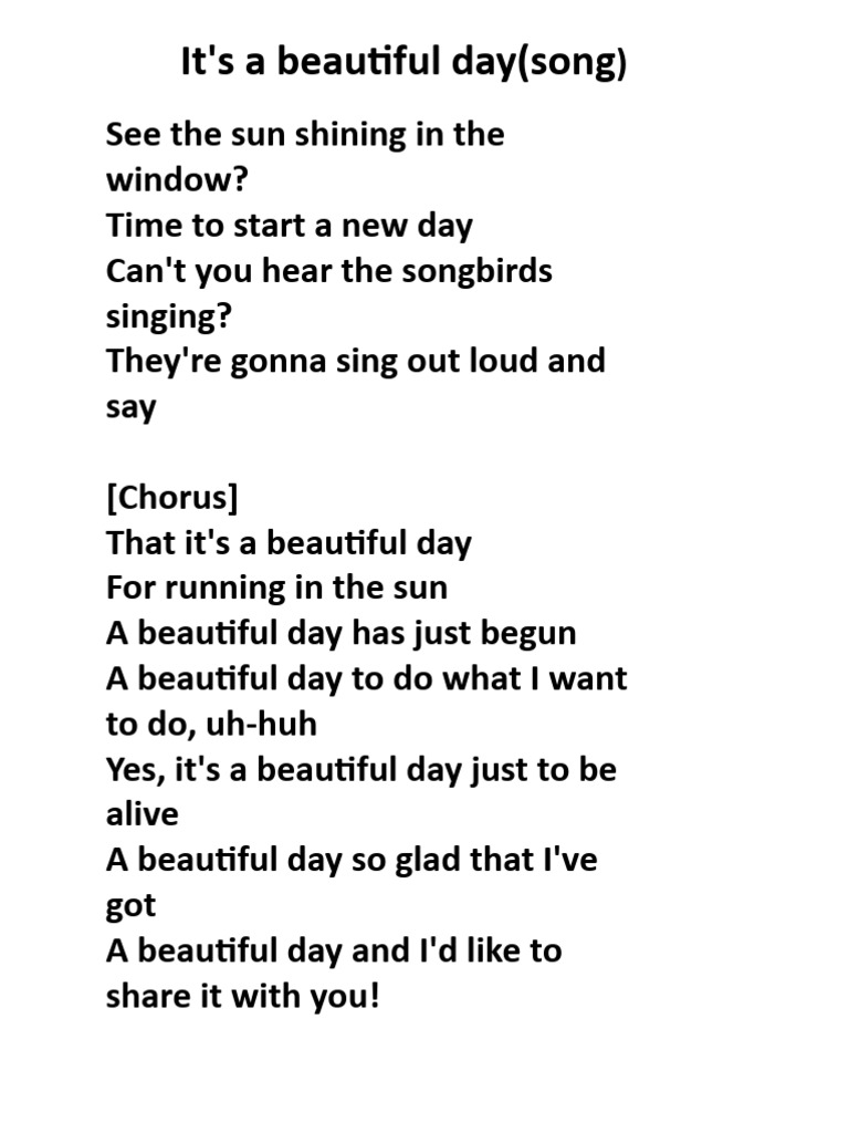 it-s-a-beautiful-day-song-pdf