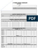 1 - Food Safety Daily Checklist - Sept 2019