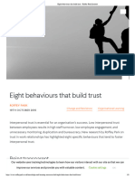 Eight Behaviours That Build Trust - Roffey Park Institute