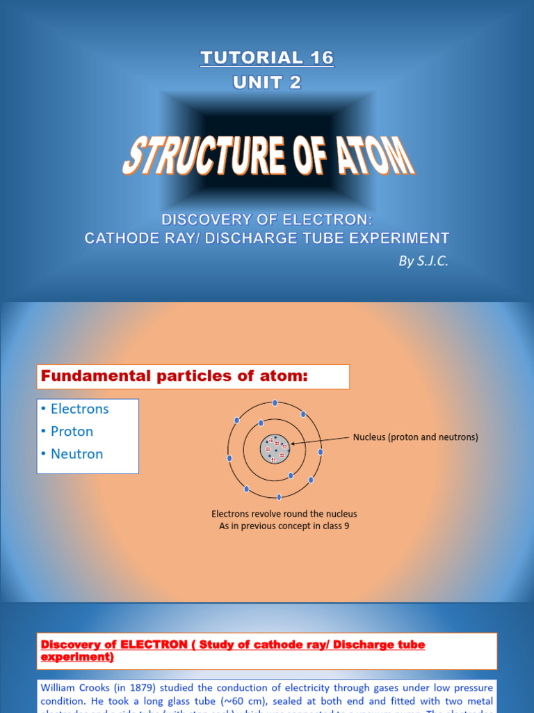 Discovery of the Electron Experiment | PDF | Vacuum Tube | Anode