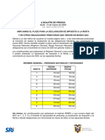 Boletín 019 - Ampliamos El Plazo para La Declaración de Ir y de Otras Obligaciones Tributarias Que Vencen en Marzo 2023 - Final