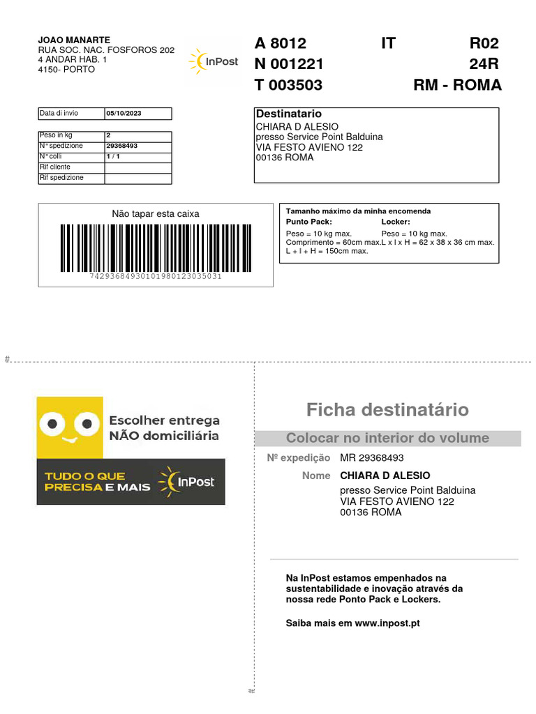 Etiqueta Vinted 7203600979 PDF
