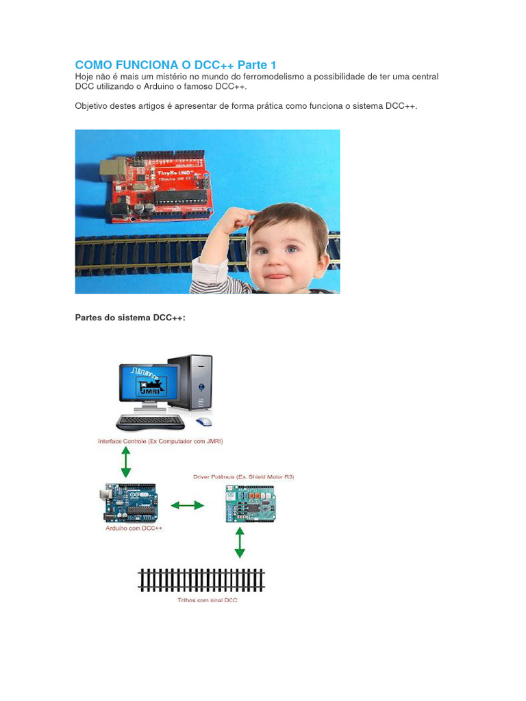 Funcionamento do DCC++ com Arduino | PDF | Arduino | Rede elétrica