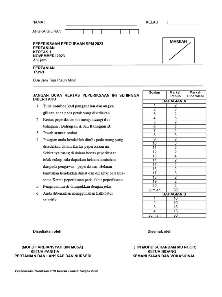 Percubaan Spm 2023 Pdf