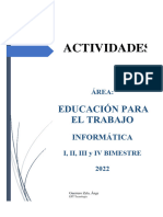 Actividades Y Cuadernos de Trabajo: Educación para El Trabajo