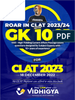 Sample For CLAT 2024 - GK 1001 CLAT 2023 Sneak Peak