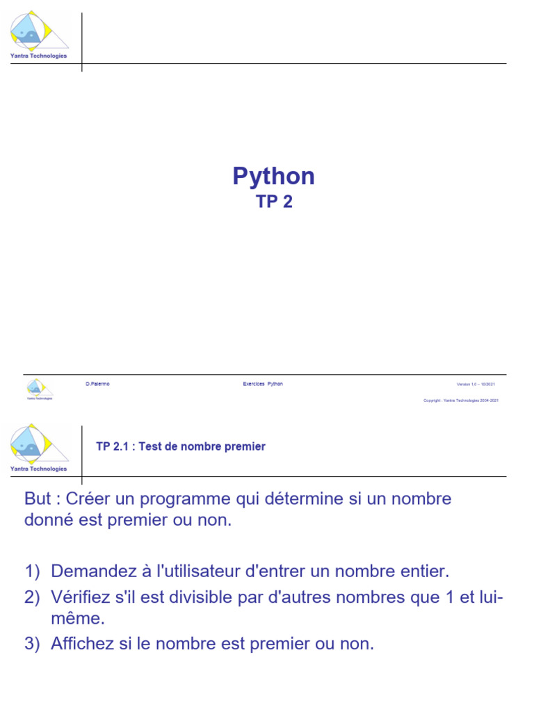 TP2 - Python | PDF | Méthodes et références pédagogiques
