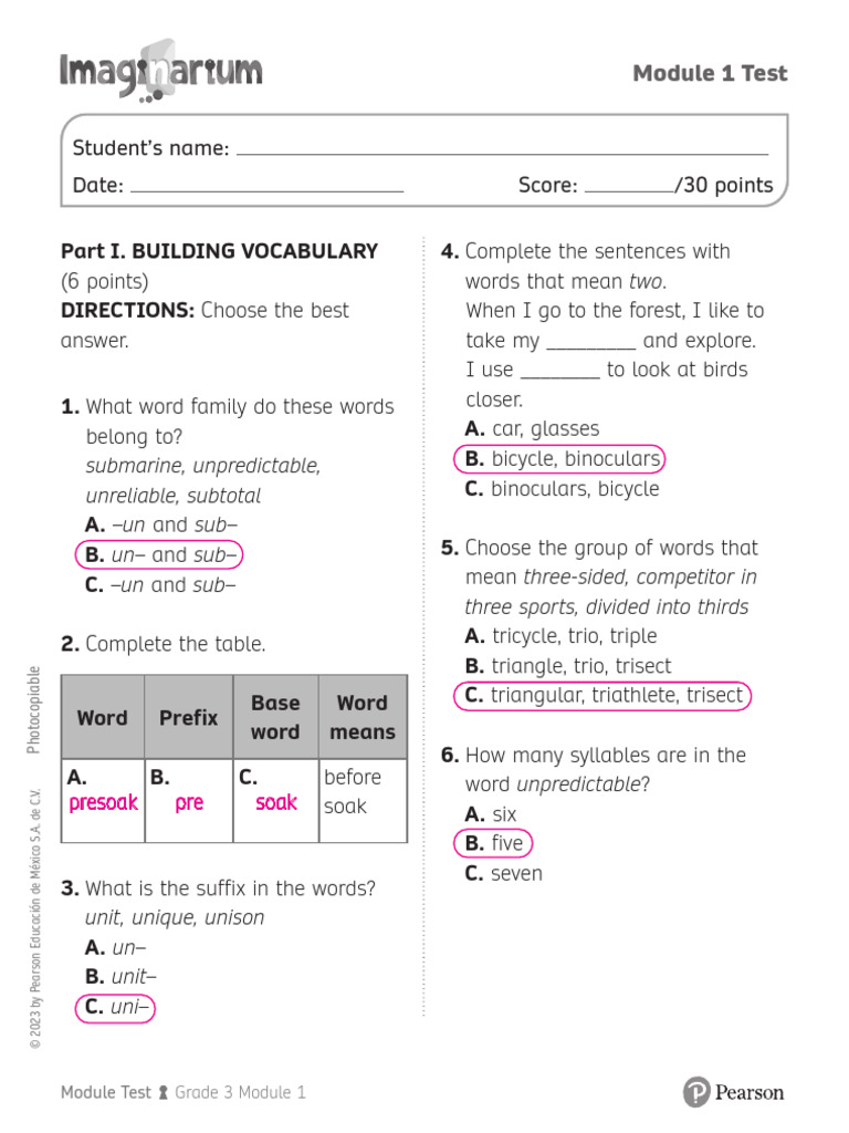 Grade 3 Module 1 Test Overview | PDF | Firefighter | Firefighting