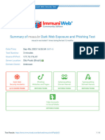 Dark - Web - Test - Maua - ImmuniWeb DarkWeb Security Test Repor