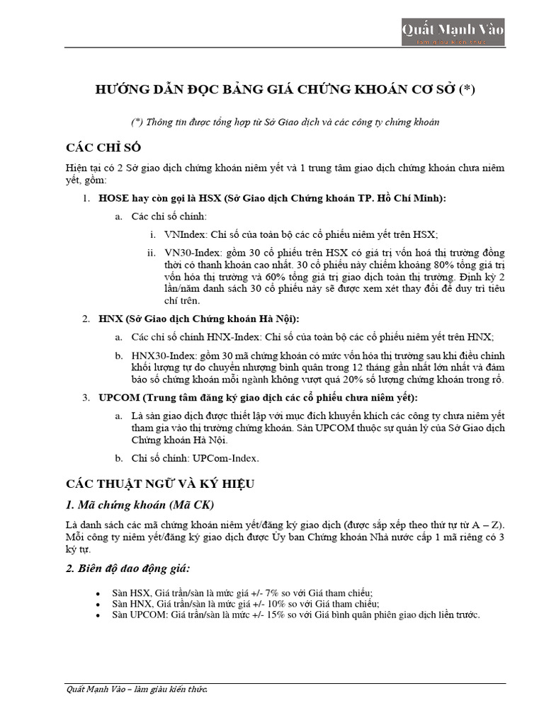 Cach xem bang gia chung khoan pdf