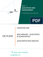Week 6 Qualitative Risk Management