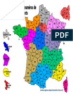 Carte de France Avec Numeros de Departement Couleur