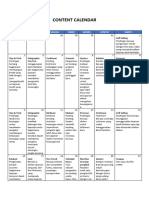 Content Calendar