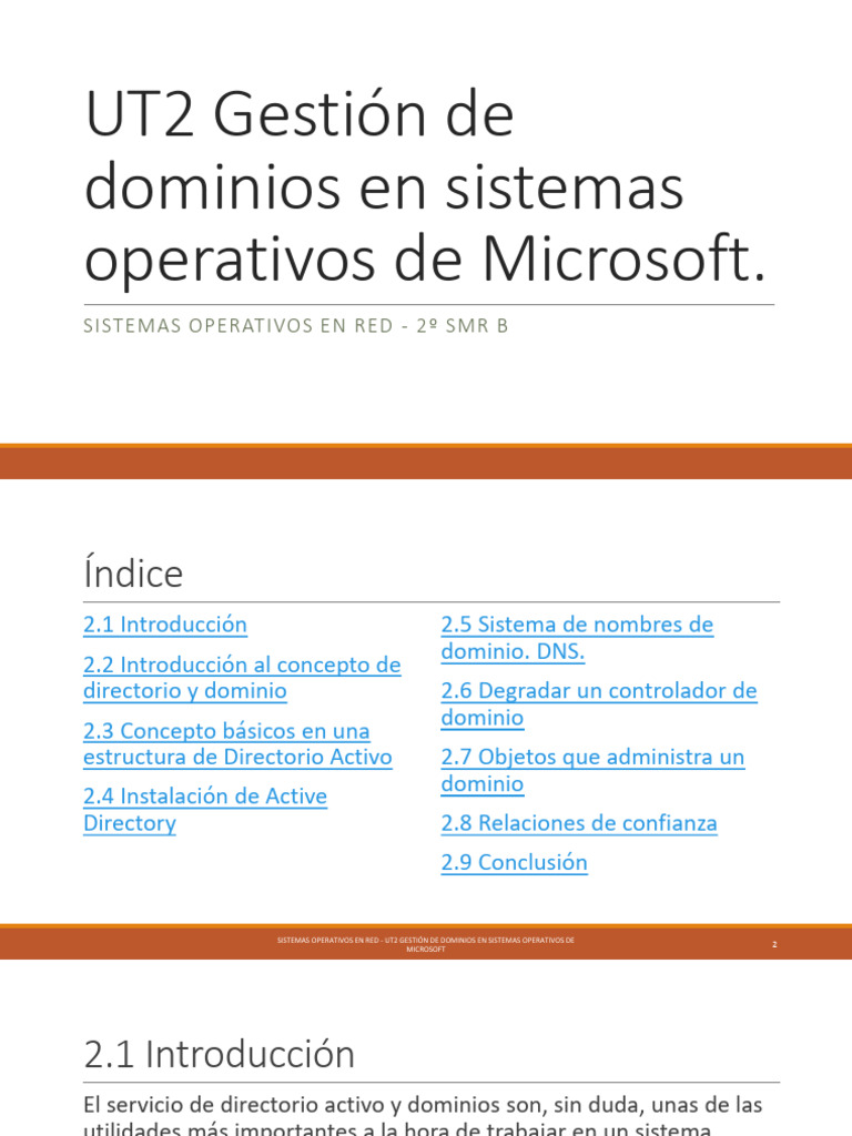 Gestión de Dominios en Windows Server | PDF | Directorio Activo ...