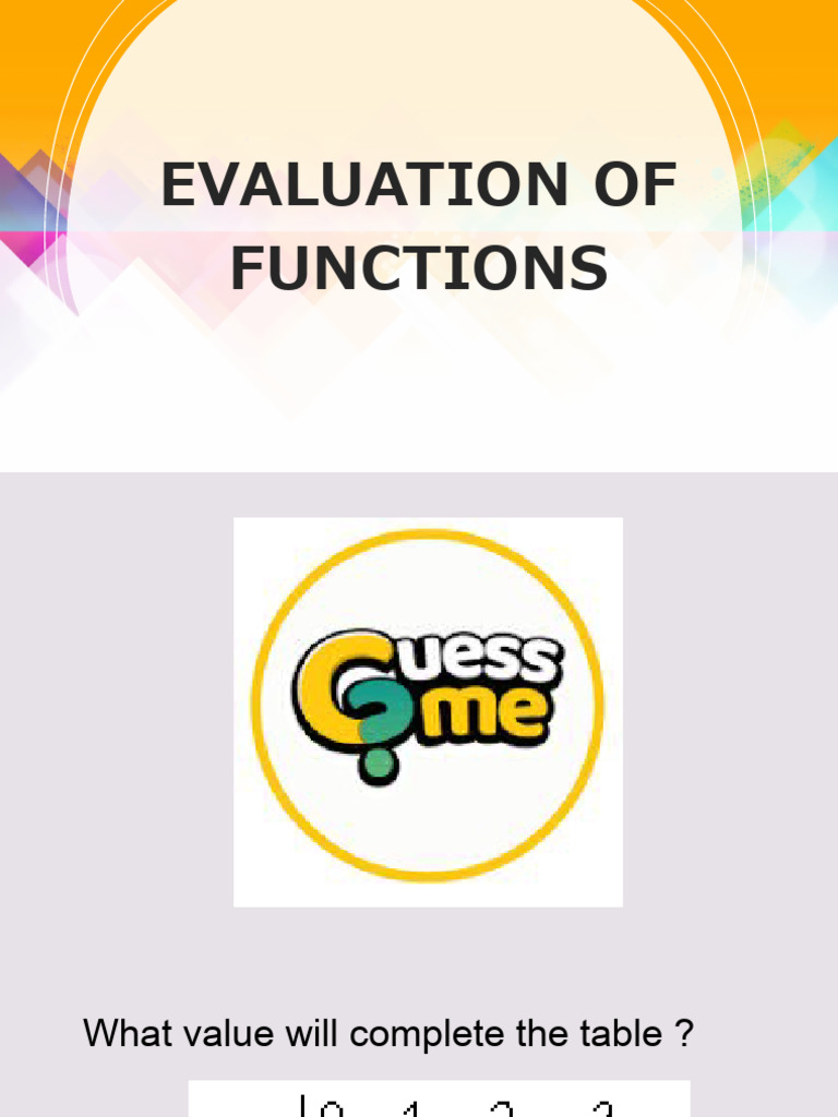 Lesson 3 evaluation of functions pdf