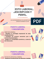 Puesto Laboral, Descripcion y Perfil