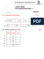A-Maths Sample Question Paper 1 First Trem