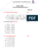 A-Maths Sample Question Paper 2 First Trem